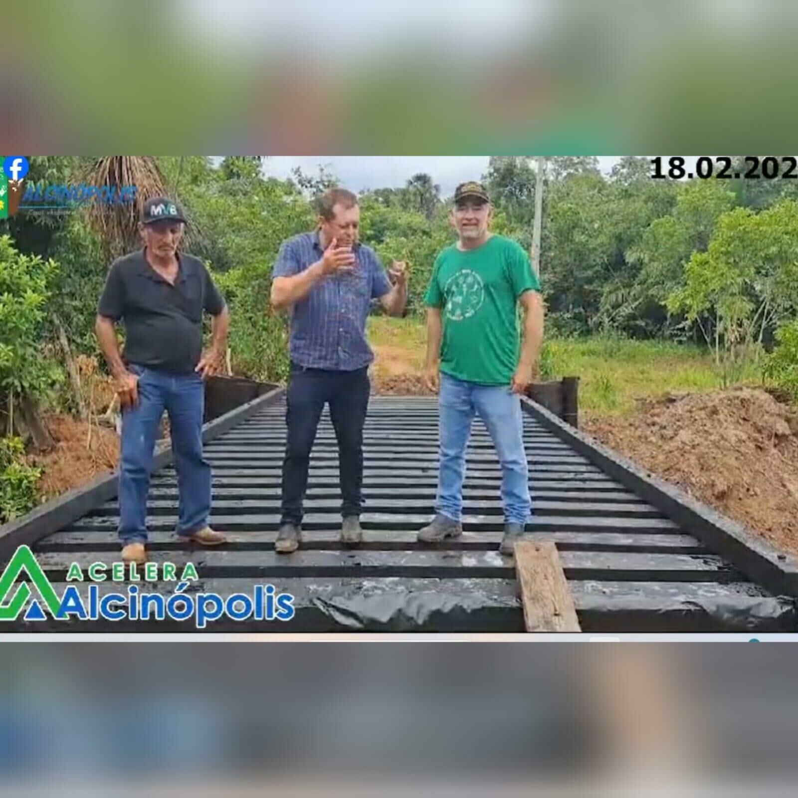 Imagem de compartilhamento para o artigo Dalmy Crisostomo acompanha as obras realizadas na ponte de madeira do córrego Retiro em Alcinópolis da MS Todo dia